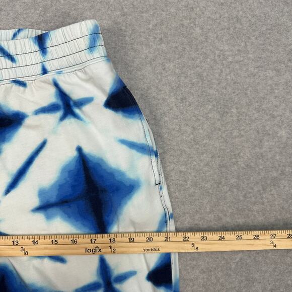 FP Movement Hot Shot Crossover Harem Pants SZ M Blue White Tie Dye Elastic Waist - Picture 8 of 11